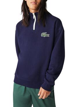 Sudadera Lacoste Semi cremallera Marina Hombre