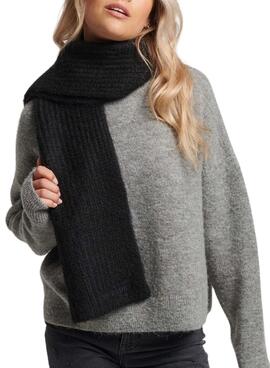 Bufanda Superdry Vintage Ribbed Negro