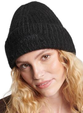 Gorro Superdry Ribbed Vintage Negro