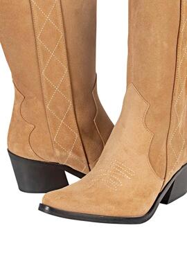 Botas Popa Parati Serraje Camel para Mujer