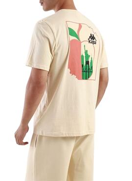 Camiseta Kappa Vakon Authentic Beige para Hombre