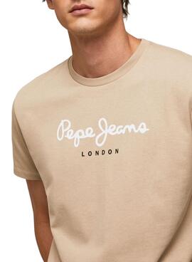 Camiseta Pepe Jeans Eggo Beige para Hombre