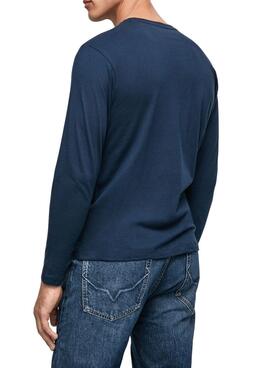 Camiseta Pepe Jeans Eggo Long Azul para Hombre