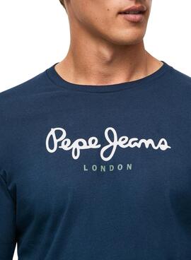 Camiseta Pepe Jeans Eggo Long Azul para Hombre