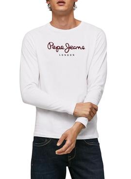 Camiseta Pepe Jeans Eggo Long Blanco para Hombre