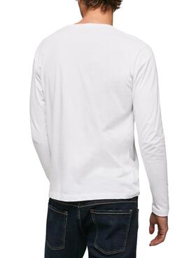 Camiseta Pepe Jeans Eggo Long Blanco para Hombre