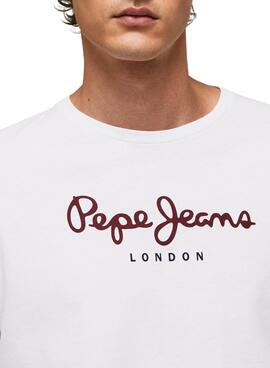 Camiseta Pepe Jeans Eggo Long Blanco para Hombre