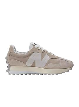 Zapatillas New Balance 327 Mujer Beige y Blanco 