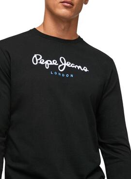 Camiseta Pepe Jeans Eggo Long Negro para Hombre