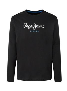 Camiseta Pepe Jeans Eggo Long Negro para Hombre