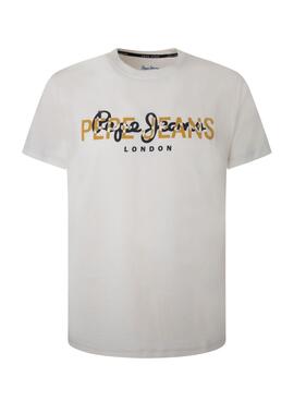 Camiseta Pepe Jeans Thierry Hombre Blanco Roto