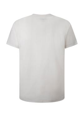 Camiseta Pepe Jeans Thierry Hombre Blanco Roto