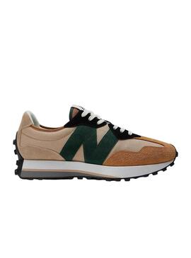 Zapatillas New Balance 327 Hombre Beige y Verde