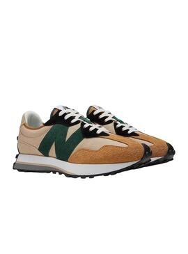 Zapatillas New Balance 327 Hombre Beige y Verde