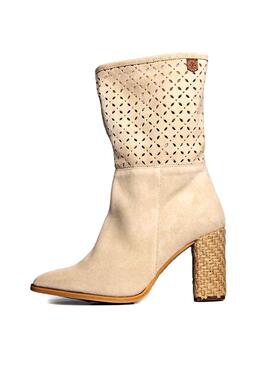 Bota Popa Lola Picado Beige para Mujer