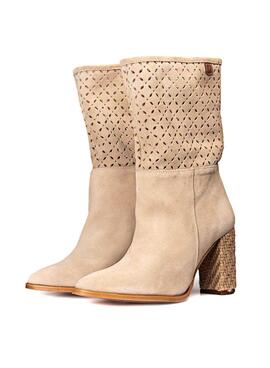 Bota Popa Lola Picado Beige para Mujer