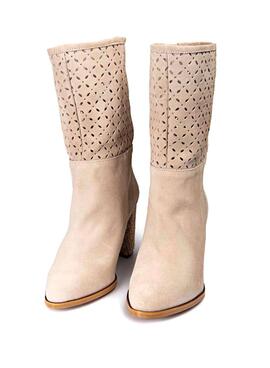 Bota Popa Lola Picado Beige para Mujer