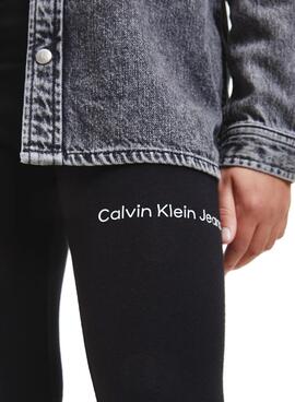 Legging Calvin Klein Logo Negro para Niña