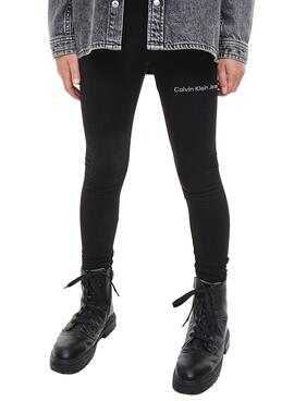 Legging Calvin Klein Logo Negro para Niña