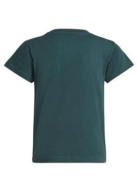 Camiseta Adidas Adicolor Trefoil Verde para Niños