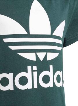 Camiseta Adidas Adicolor Trefoil Verde para Niños