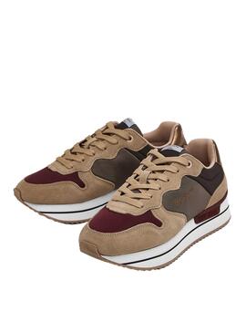 Zapatillas Pepe Jeans Rusper Poise Camel Mujer