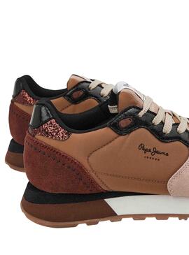 Zapatillas Pepe Jeans Dover Shine Marrón Mujer