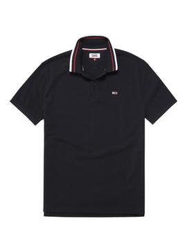 Polo Tommy Jeans Clasico Negro Hombre