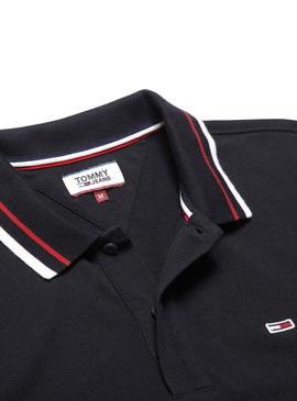 Polo Tommy Jeans Clasico Negro Hombre