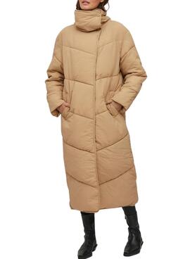 Abrigo Vila Louisa Acolchado Beige para Mujer