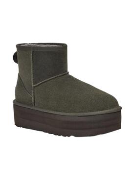 Botas UGG Classic Mini Platform Verde Para Mujer