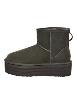 Botas UGG Classic Mini Platform Verde Para Mujer