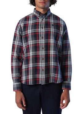 Camisa North Sails Marino y Rojo para Hombre