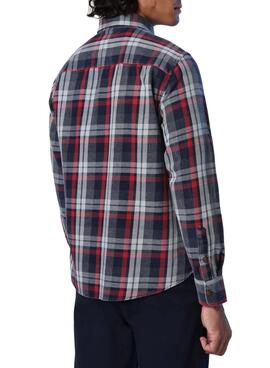 Camisa North Sails Marino y Rojo para Hombre