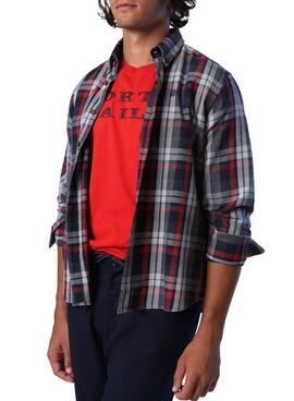 Camisa North Sails Marino y Rojo para Hombre