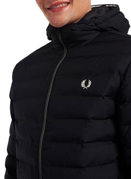 Chaqueta Fred Perry Hooded Insulated Negro 
