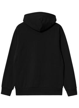 Sudadera Carhartt Hooded Script Negro para Hombre