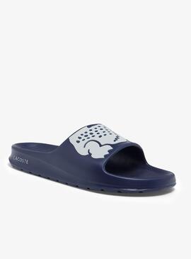 Chanclas Lacoste Croco Marino Para Hombre