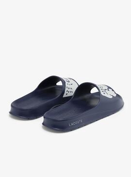 Chanclas Lacoste Croco Marino Para Hombre