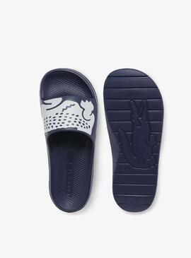 Chanclas Lacoste Croco Marino Para Hombre