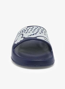 Chanclas Lacoste Croco Marino Para Hombre