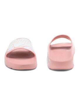 Chanclas Lacoste Croco Rosa Para Mujer