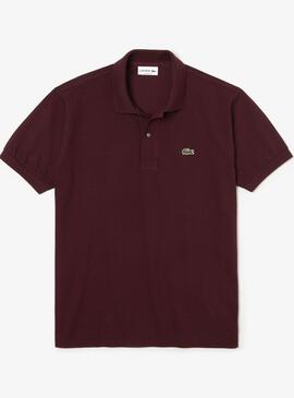 Polo Lacoste Original Fit Jaspeado Granate Hombre