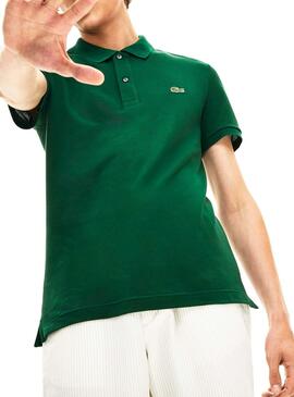 Polo Lacoste Slim Fit Verde Para Hombre