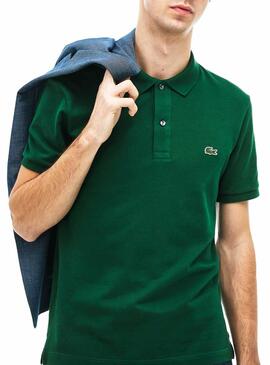 Polo Lacoste Slim Fit Verde Para Hombre