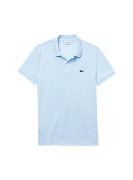Polo Lacoste Slim Fit Celeste para Hombre
