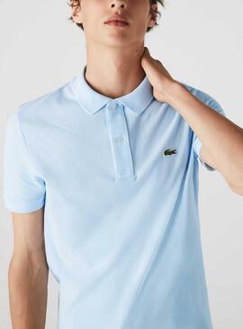 Polo Lacoste Slim Fit Celeste para Hombre