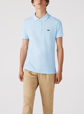 Polo Lacoste Slim Fit Celeste para Hombre