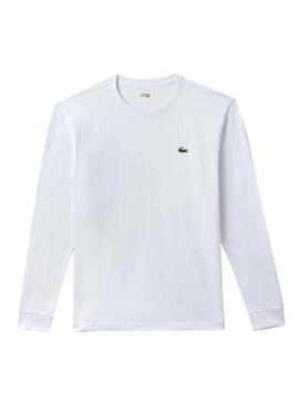 Camiseta Lacoste TH0123 Blanco Para Hombre 