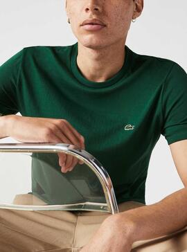 Camiseta Lacoste Pima Verde para Hombre